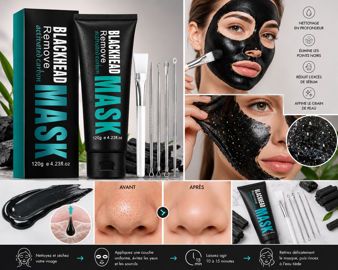 Masque au Charbon Actif Purifiant